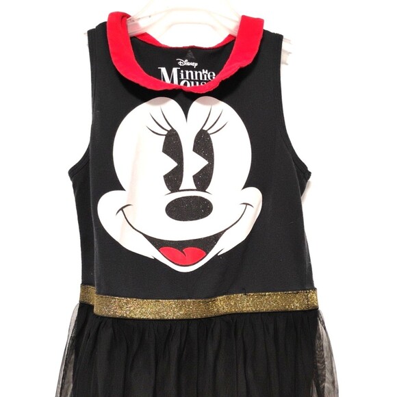 Disney Minnie Mouse Dress Girls L Halloween Black Tulle Skirt Costume Outfit - Picture 2 of 4